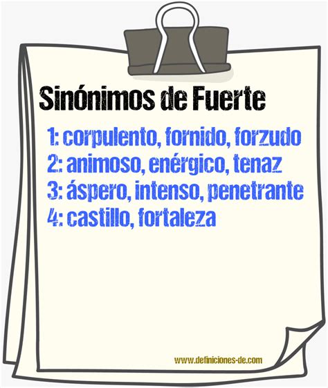 fuerza sinonimo|fuerte sinonimos.